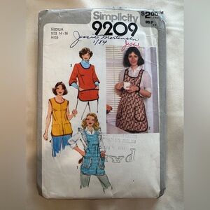 Vintage Simplicity 9209 Sewing Pattern Apron